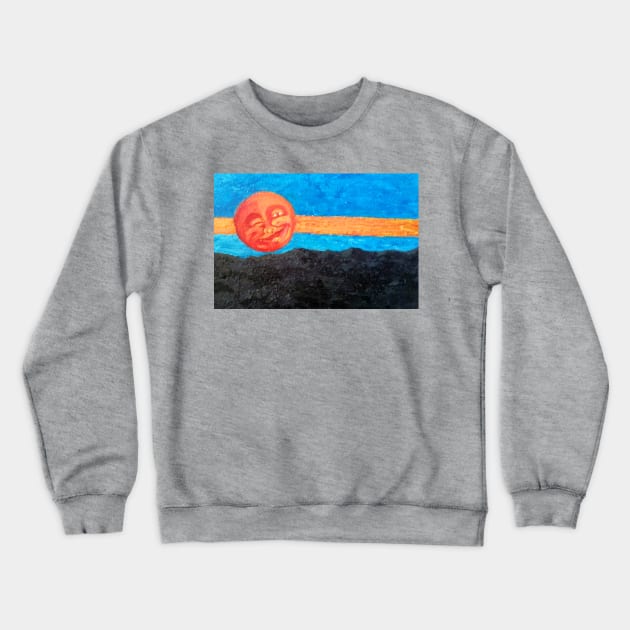 "Supernal Wink"--Winking Sun art Crewneck Sweatshirt by Mzzart